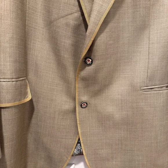 Tallia Men’s Size 54L Tan/Beige Two-Button Sport Coat Blazer Jacket